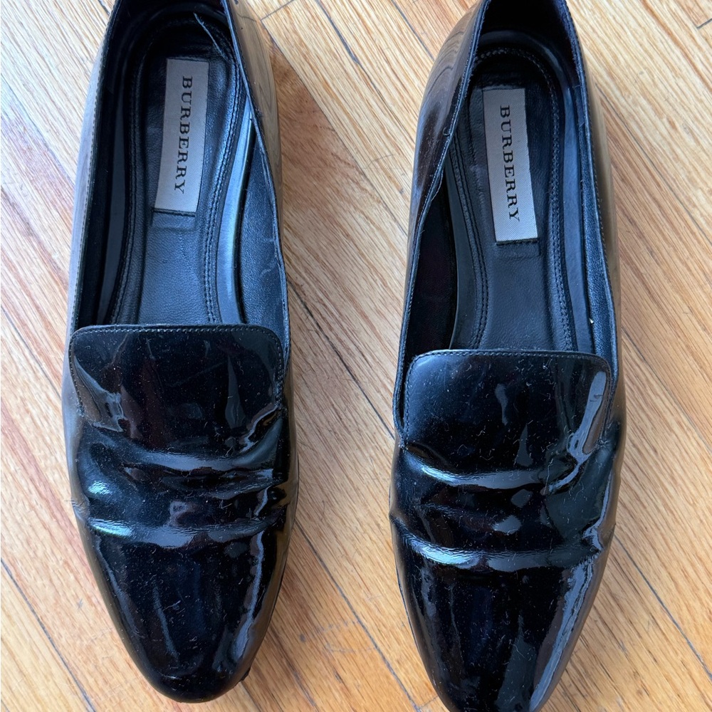 Burberry Glossy Black Women's Loafers